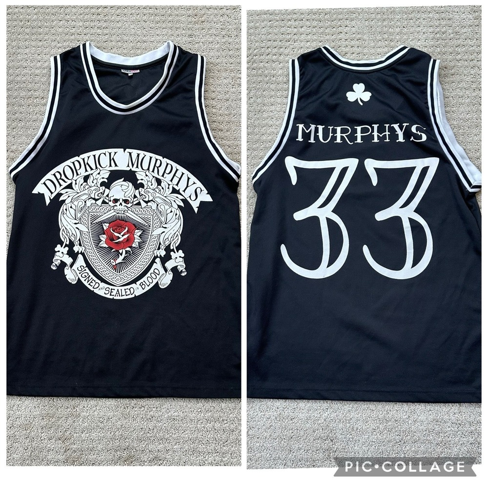 Dropkick Murphys Jersey Mens Large 2013 Black Sleeveless Basketball Tank Top #33